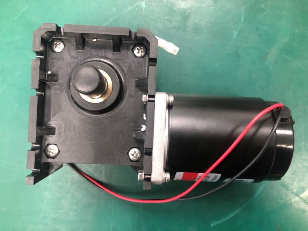 Sample DC worm gear reduction motor for fire curtain applications