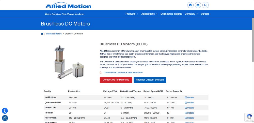 brushless motor manufacturers-Allied Motion Technologies​ (USA)