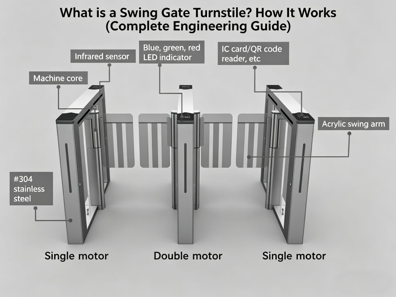 What is a Swing Gate Turnstile? How It Works | Engineering Guide for ...