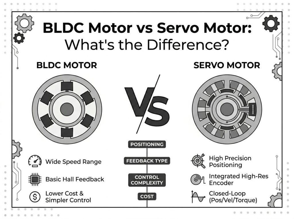 BLDC Motor vs Servo Motor