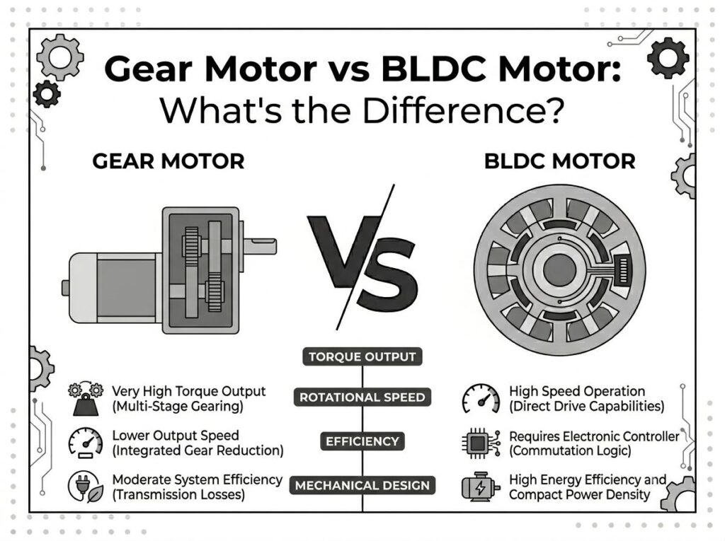 Gear Motor vs BLDC Motor-What's the Difference