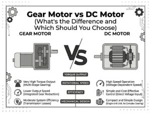 Motor de engranajes versus motor de CC( What's the Difference and Which Should You Choose)