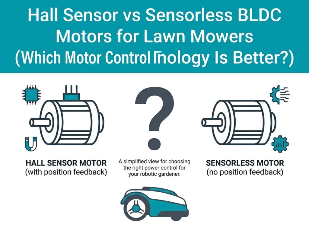 Hall Sensor vs Sensorless BLDC Motors for Lawn Mowers(Which Motor Control Technology Is Better)