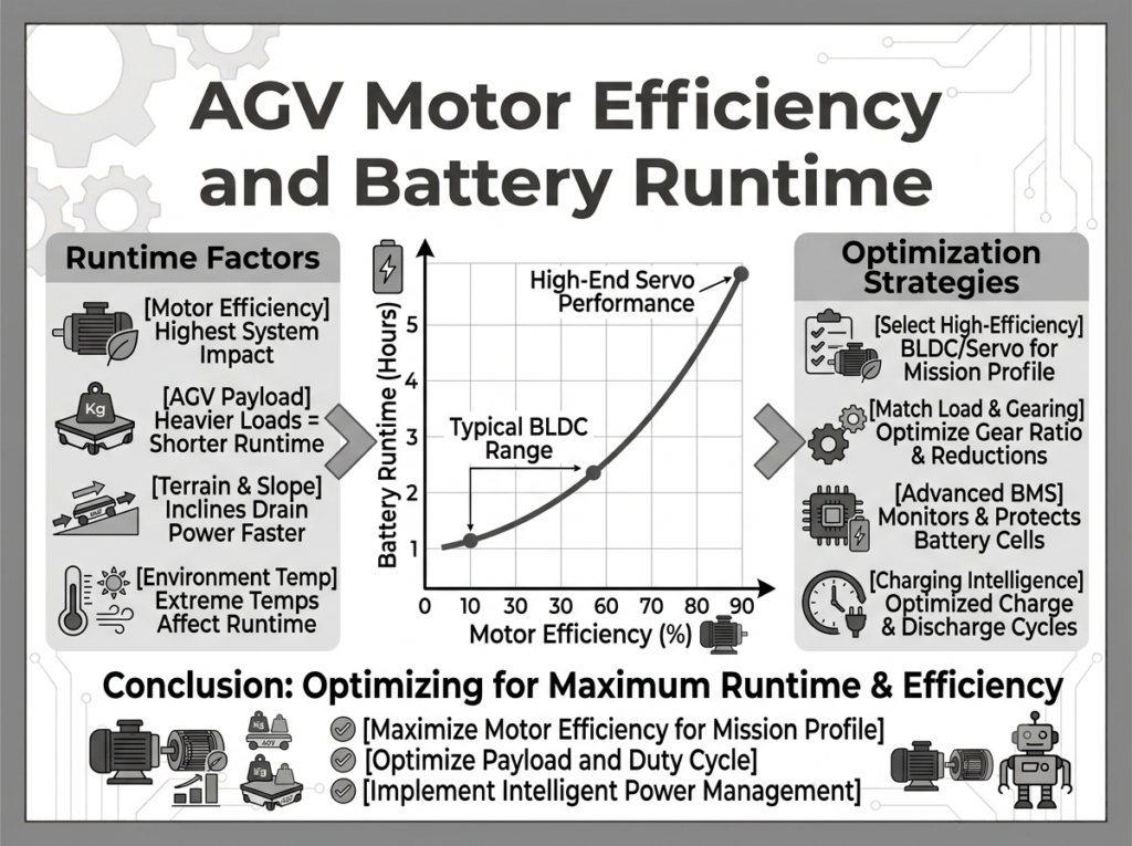 AGV Motor Efficiency and Battery Runtime