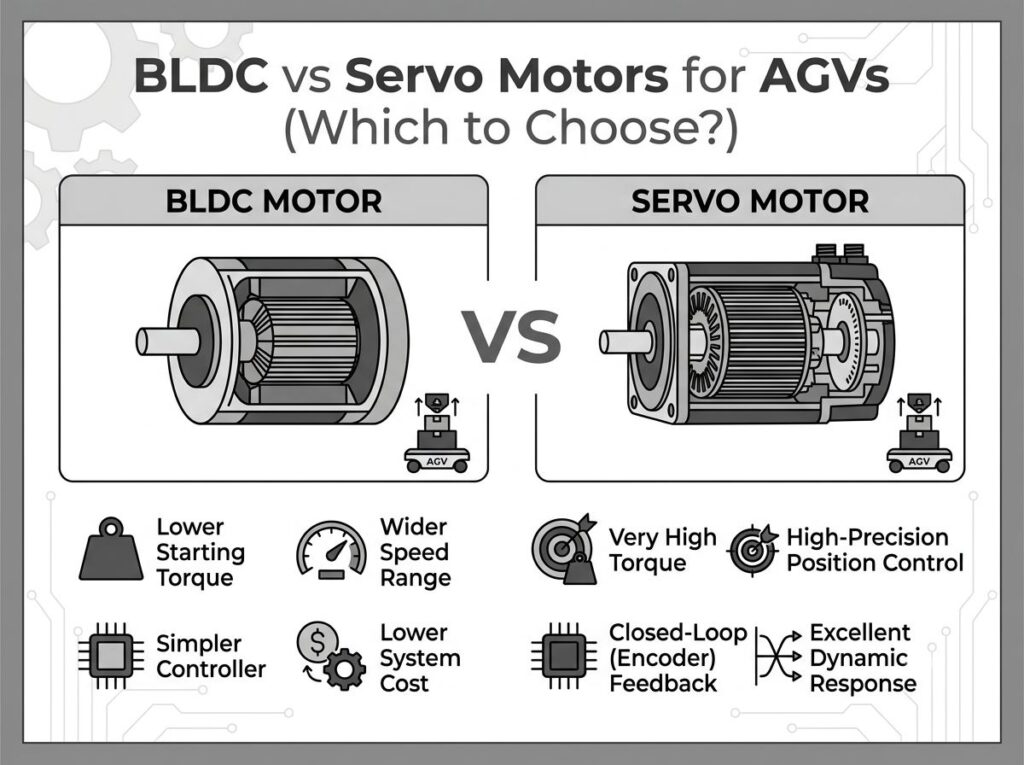 AGV 的 BLDC 与伺服电机(选择哪个)