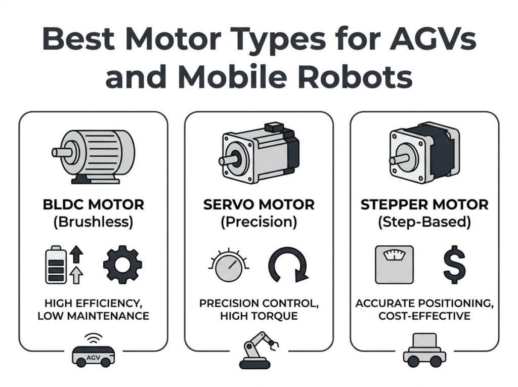 Best Motor Types for AGVs and Mobile Robots