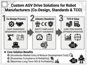 Custom AGV Drive Solutions for Robot Manufacturers(Co-Design, Standards & TCO)
