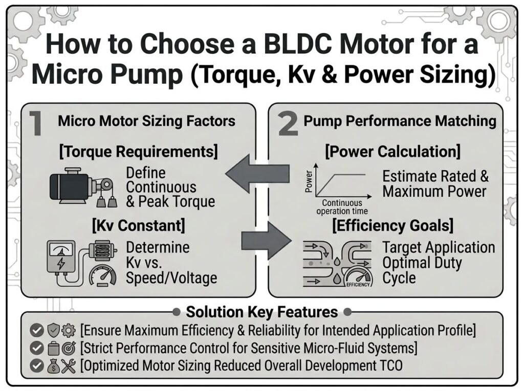 How to Choose a BLDC Motor for a Micro Pump(Torque, Kv & Power Sizing)