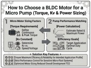 How to Choose a BLDC Motor for a Micro Pump(Torque, Kv & Power Sizing)