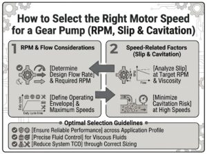 How to Select the Right Motor Speed for a Gear Pump(RPM, Slip & Cavitation)