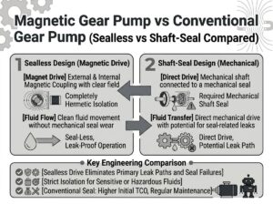 Magnetic Gear Pump vs Conventional Gear Pump(Sealless vs Shaft-Seal Compared)
